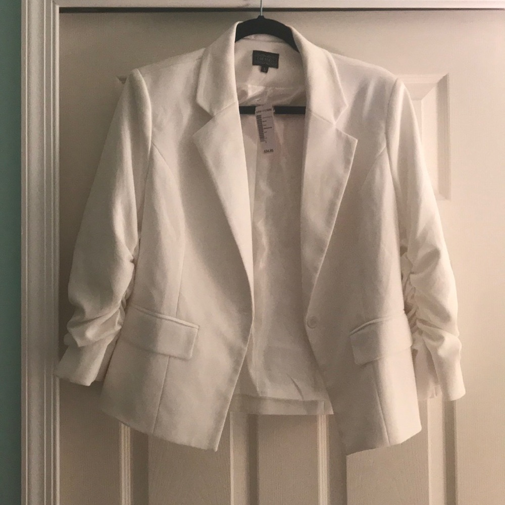 White womens blazer